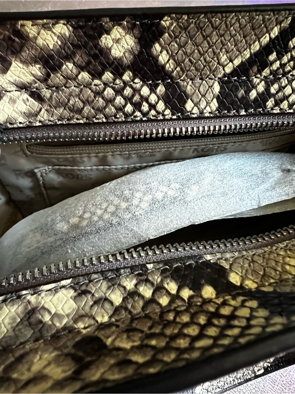 Michael Kors Black and White Python Embossed Leather Crossbody - Picture 10 of 10